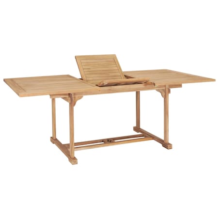 vidaXL Rozkładany stół ogrodowy, 150-200x100x75 cm, lite drewno tekowe