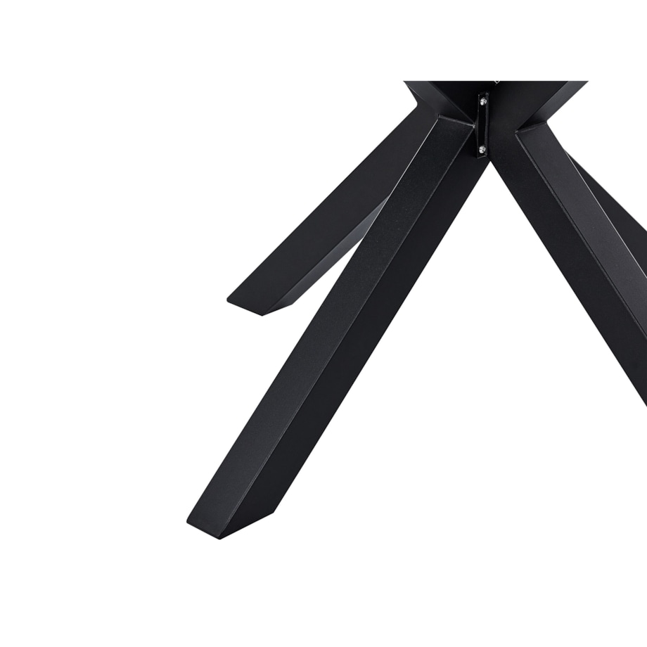 Stół ogrodowy MALETTO 120 cm 120 cm Szkło Czarny