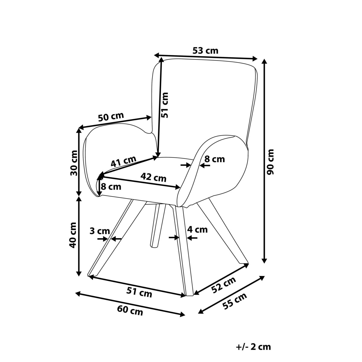 Fotel BJARN Boucle Brązowy