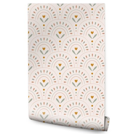 Tapeta Dla Dzieci Kolorowe Wzory w Stylu Boho