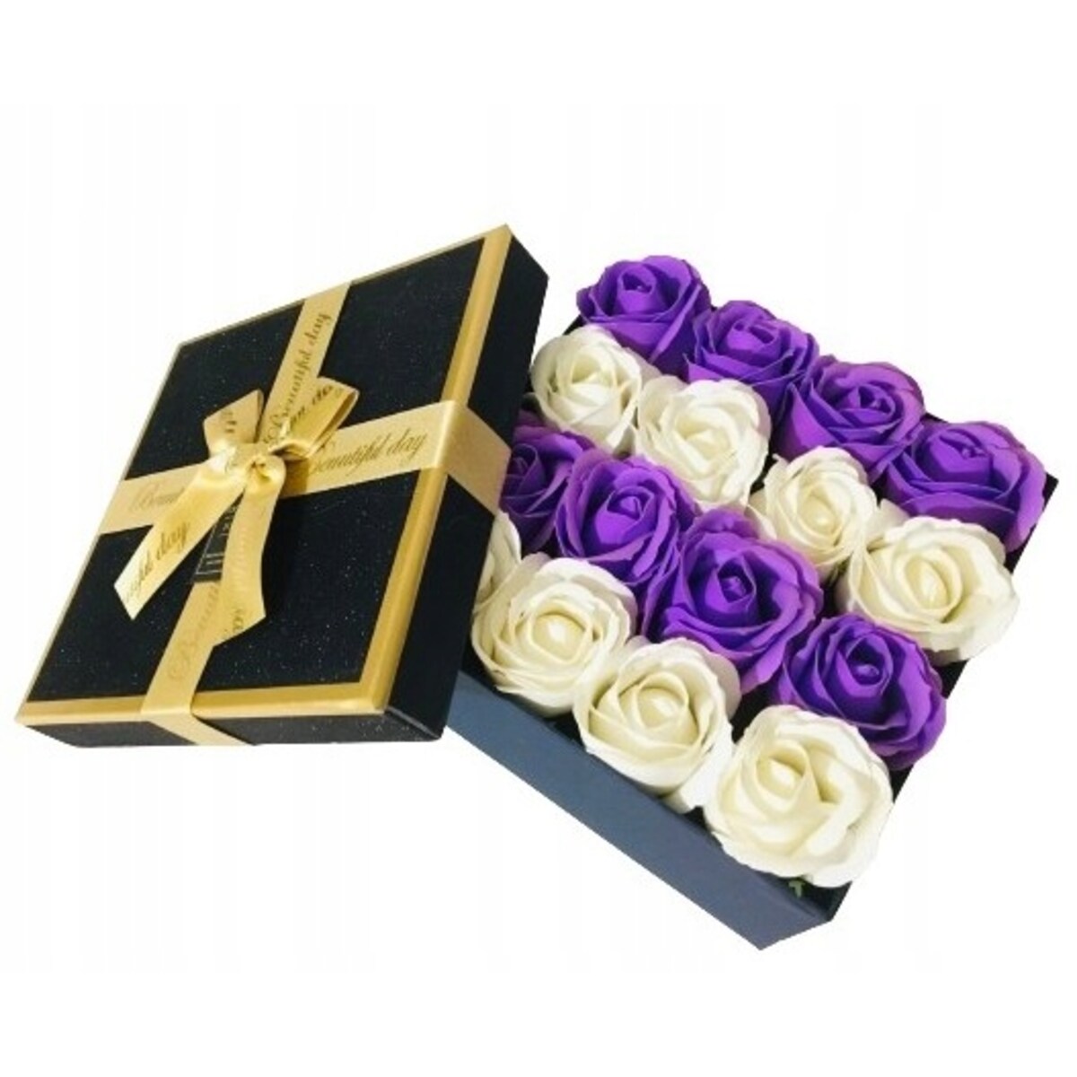 BOX PACHNĄCE RÓŻE MYDLANE GOTOWY PREZENT upominek urodziny ślub kwiaty