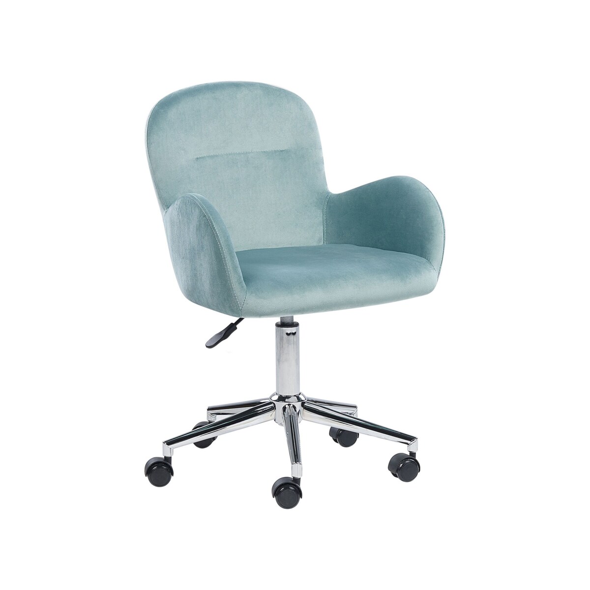 Krzesło biurowe regulowane welurowe miętowe PRIDDY