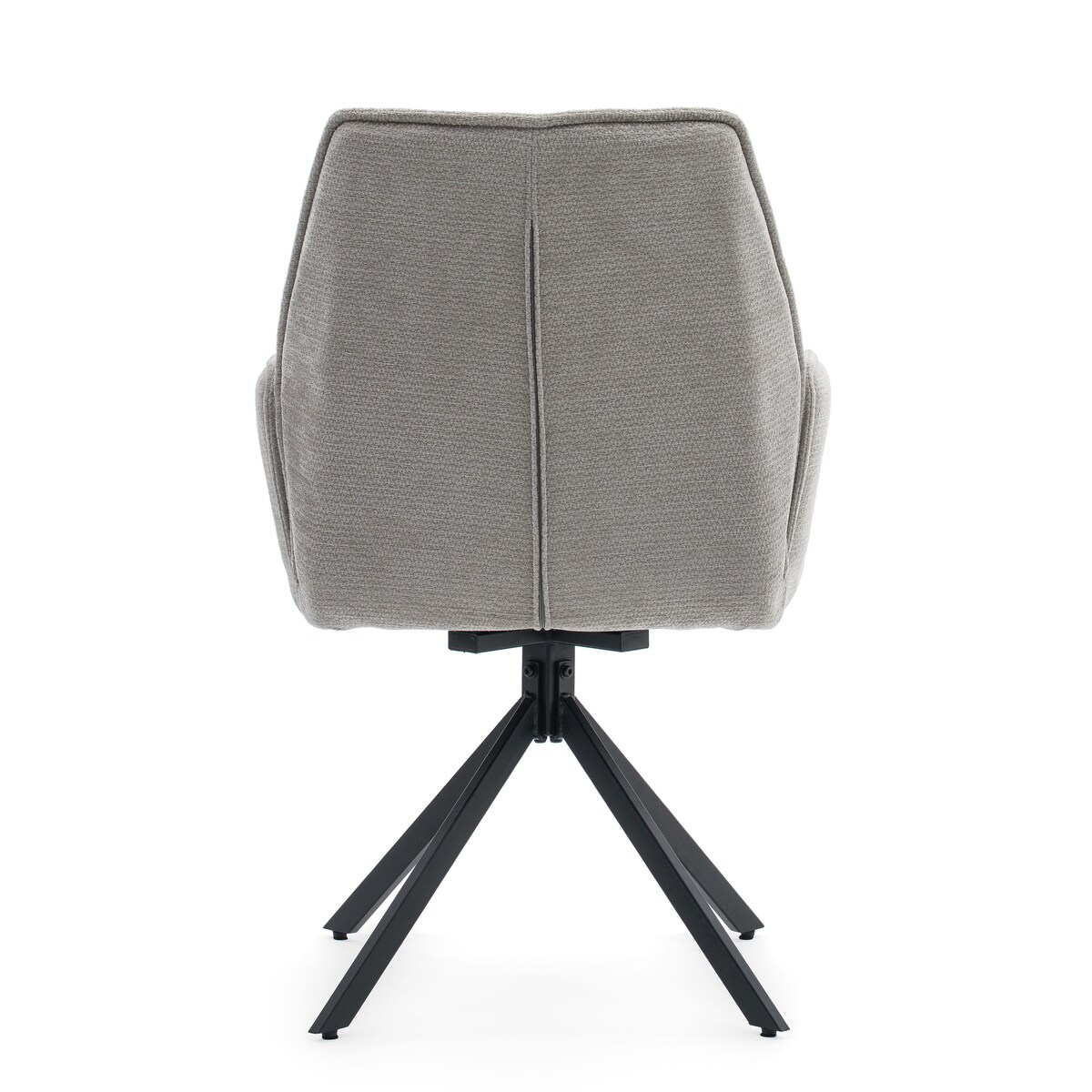 Krzesło tapicerowane obrotowe szenilowe do salonu MERANO jasnoszare