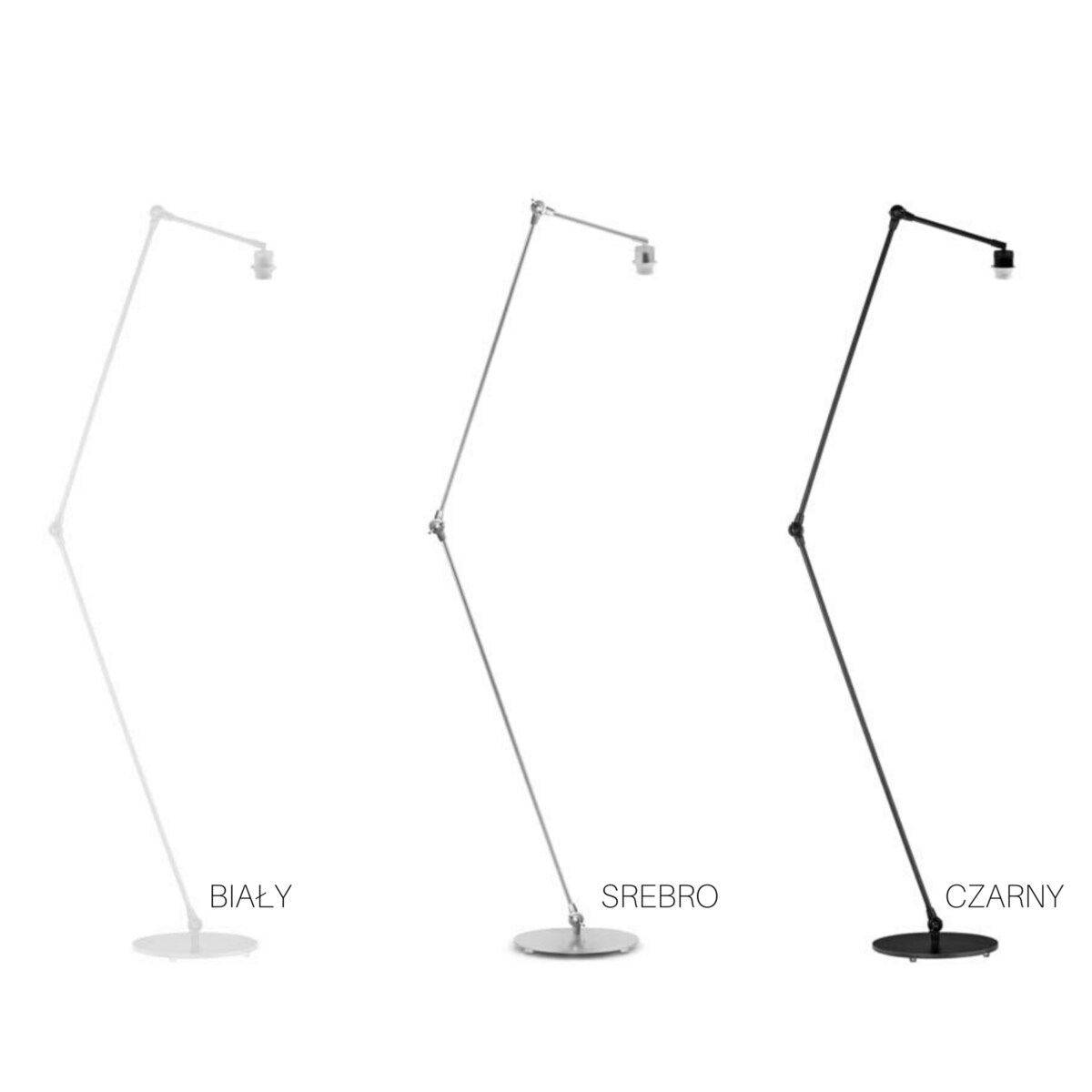 Lampa stojąca podłogowa przegubowa regulowana z abażurem stożek SOUL