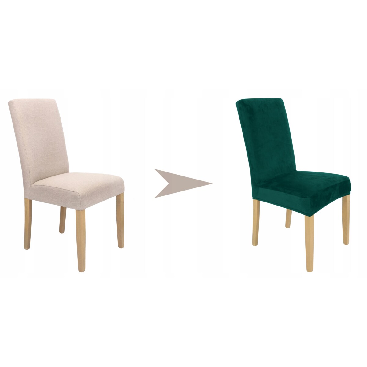 POKROWIEC NA KRZESŁO BUTELKOWA ZIELEŃ WELUR ELASTYCZNY [21WD]