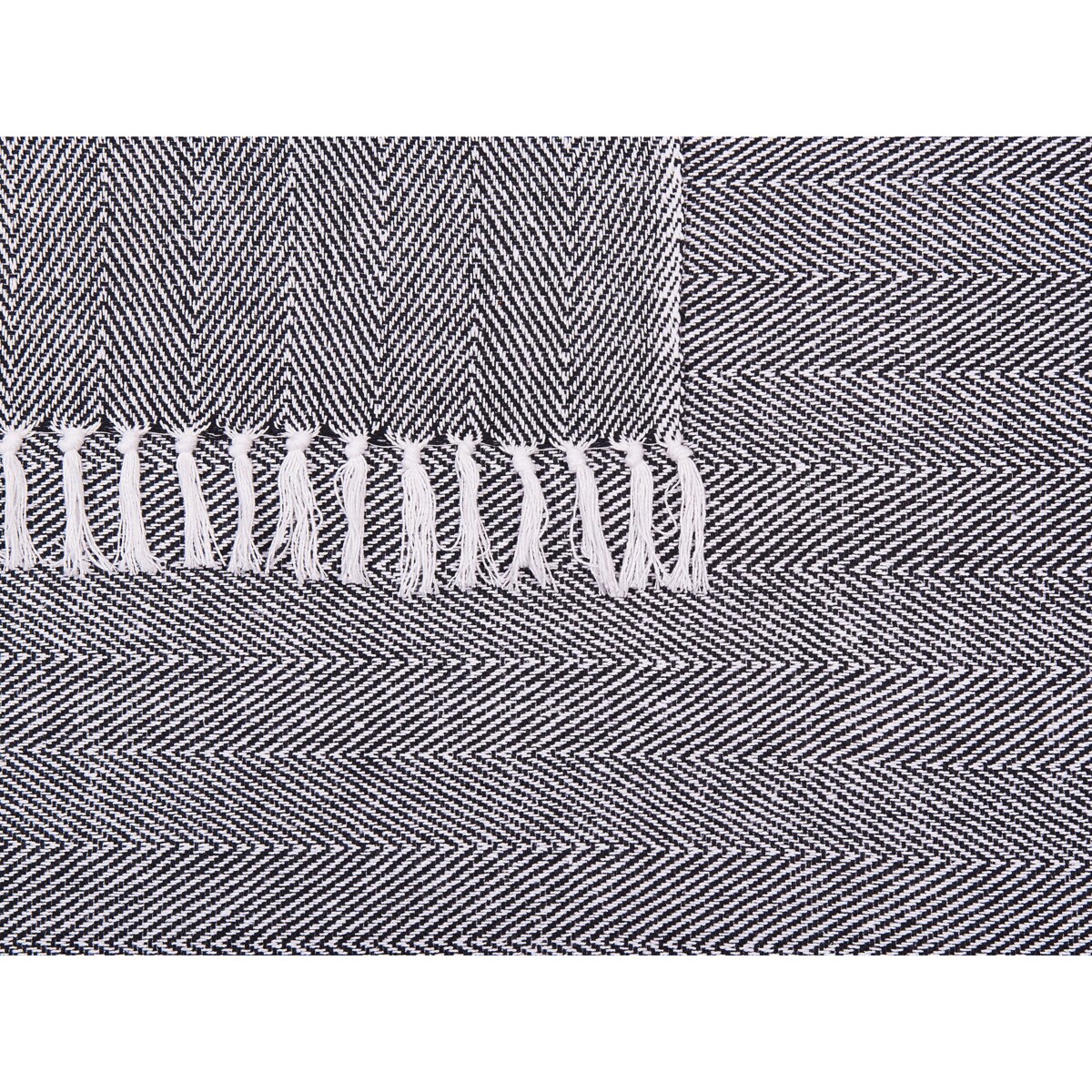 Koc bawełniany 130 x 160 cm czarny TANGIER