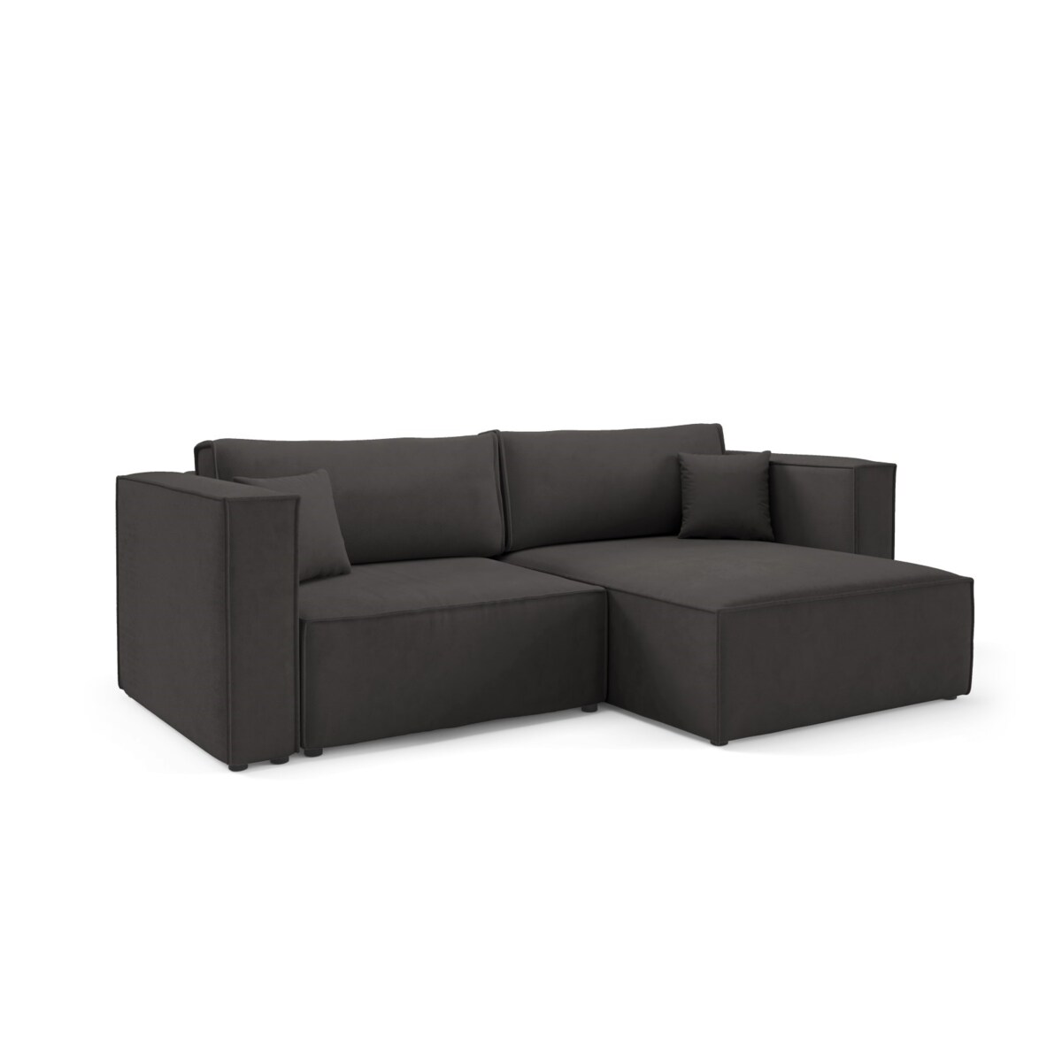 Narożnik KEYMON z funkcją spania welurowa tkanina Kolor: Gerra 75