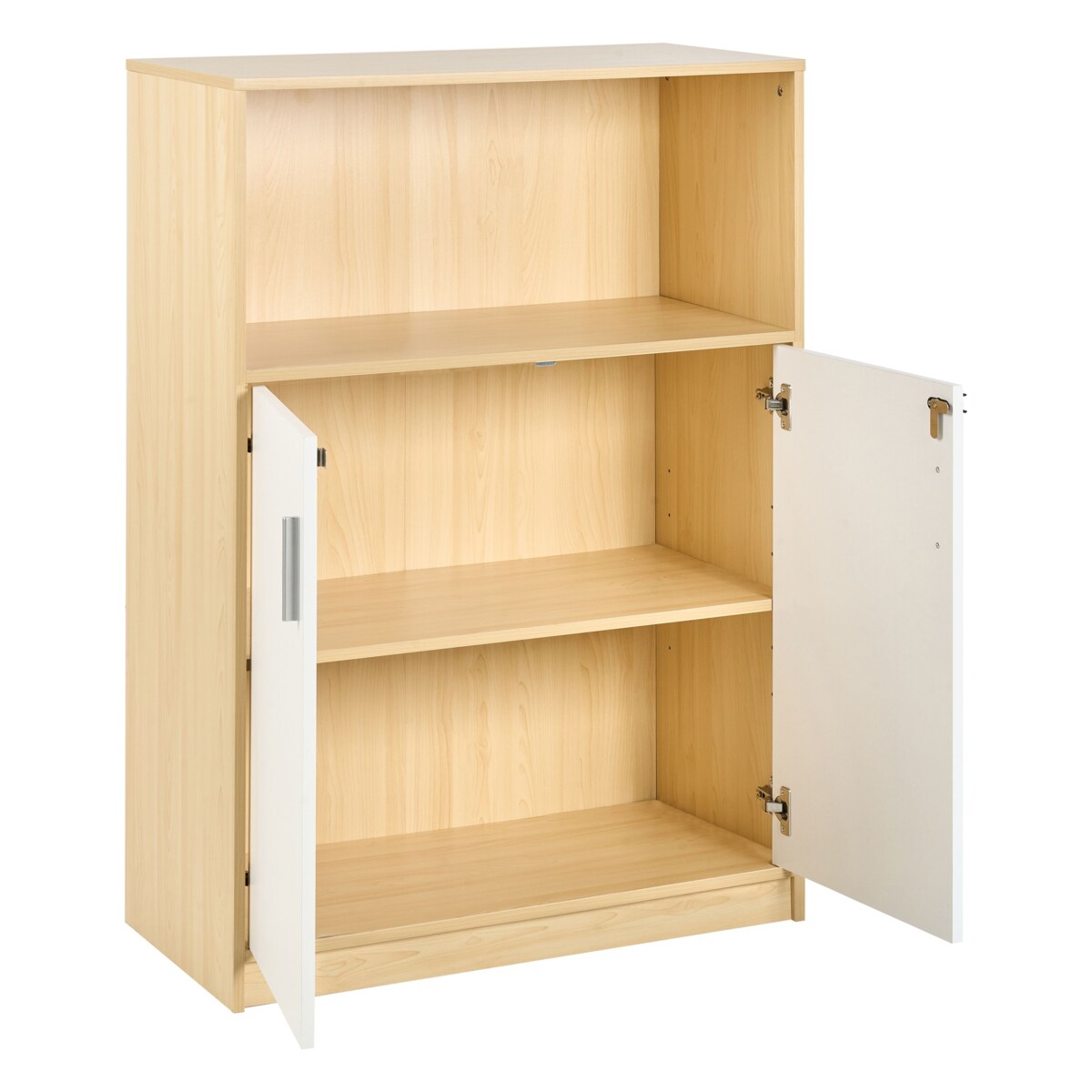 Szafka biurowa ZEHNA Jasny brąz/ biały