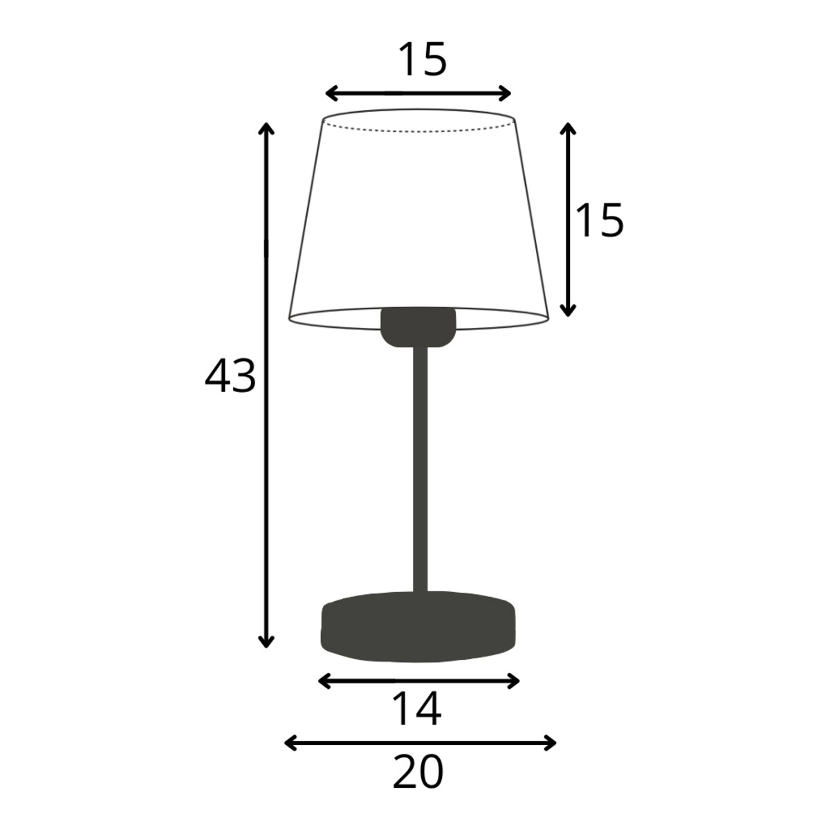 Lampka nocna na biurko lampa biurkowa LED z abażurem stożek BLUES
