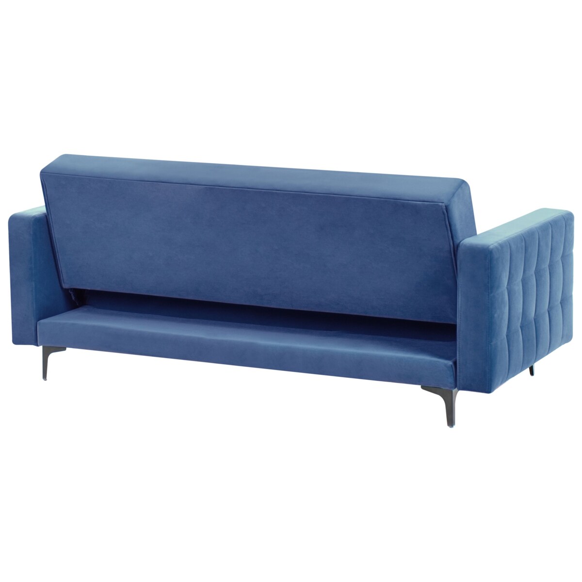 Sofa rozkładana ABERDEEN Welur Niebieski dla 3 osób