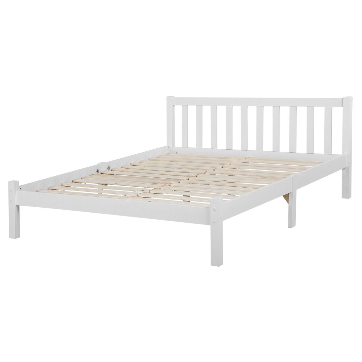 Łóżko drewniane 160 x 200 cm białe FLORAC