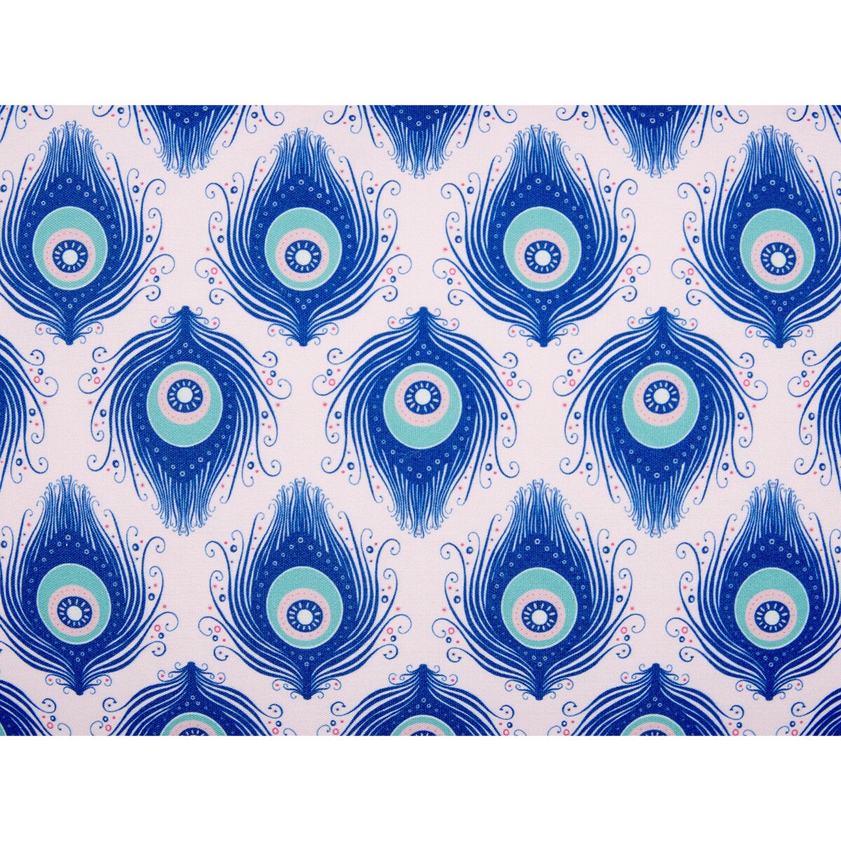 2 poduszki ogrodowe w pawie oczka 40 x 60 cm niebieski z różowym CERIANA