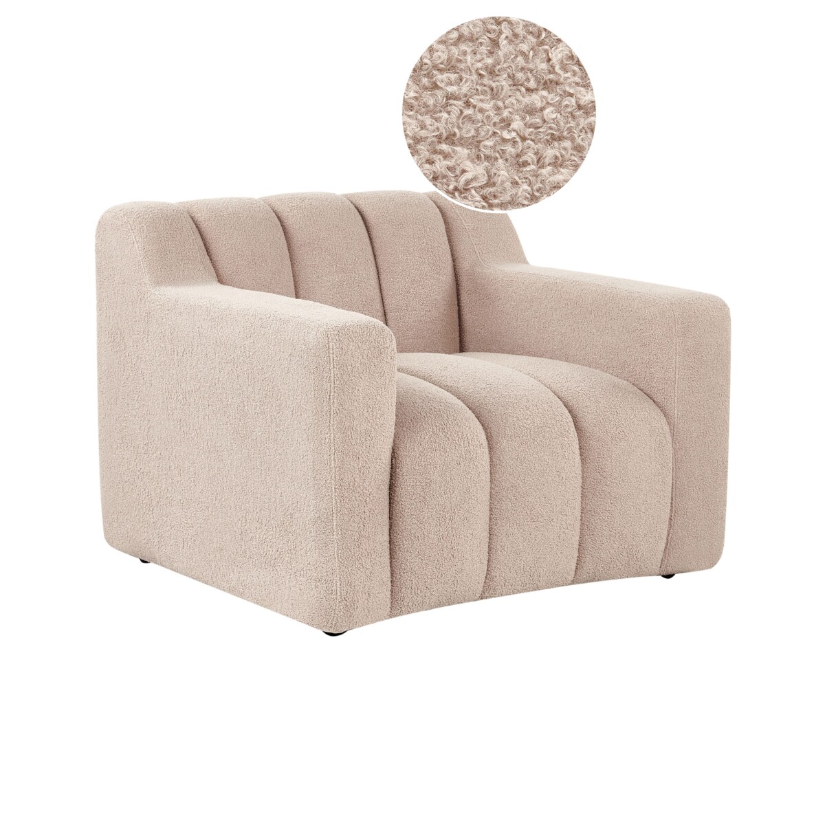 Fotel AGERUP Boucle Beżowoszary