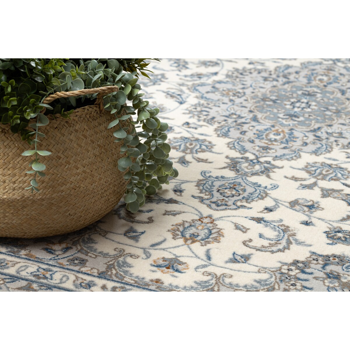 Dywan wełniany NAIN Ornament, ramka 80x150 cm