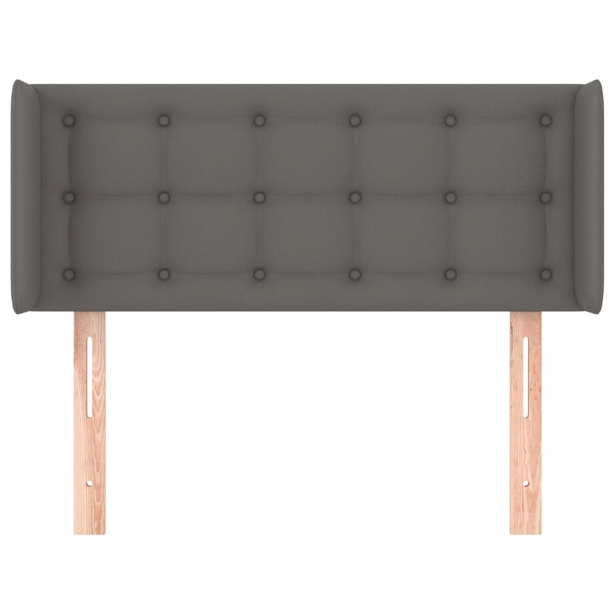 vidaXL Zagłówek uszak, szary, 93x16x78/88 cm, sztuczna skóra