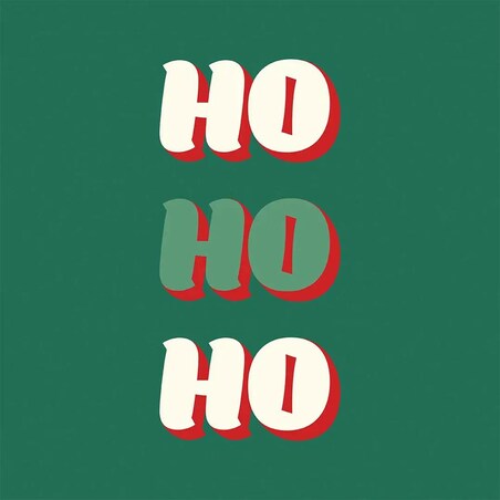 Serwetki świąteczne - HO HO HO - zielone tło (2szt.)