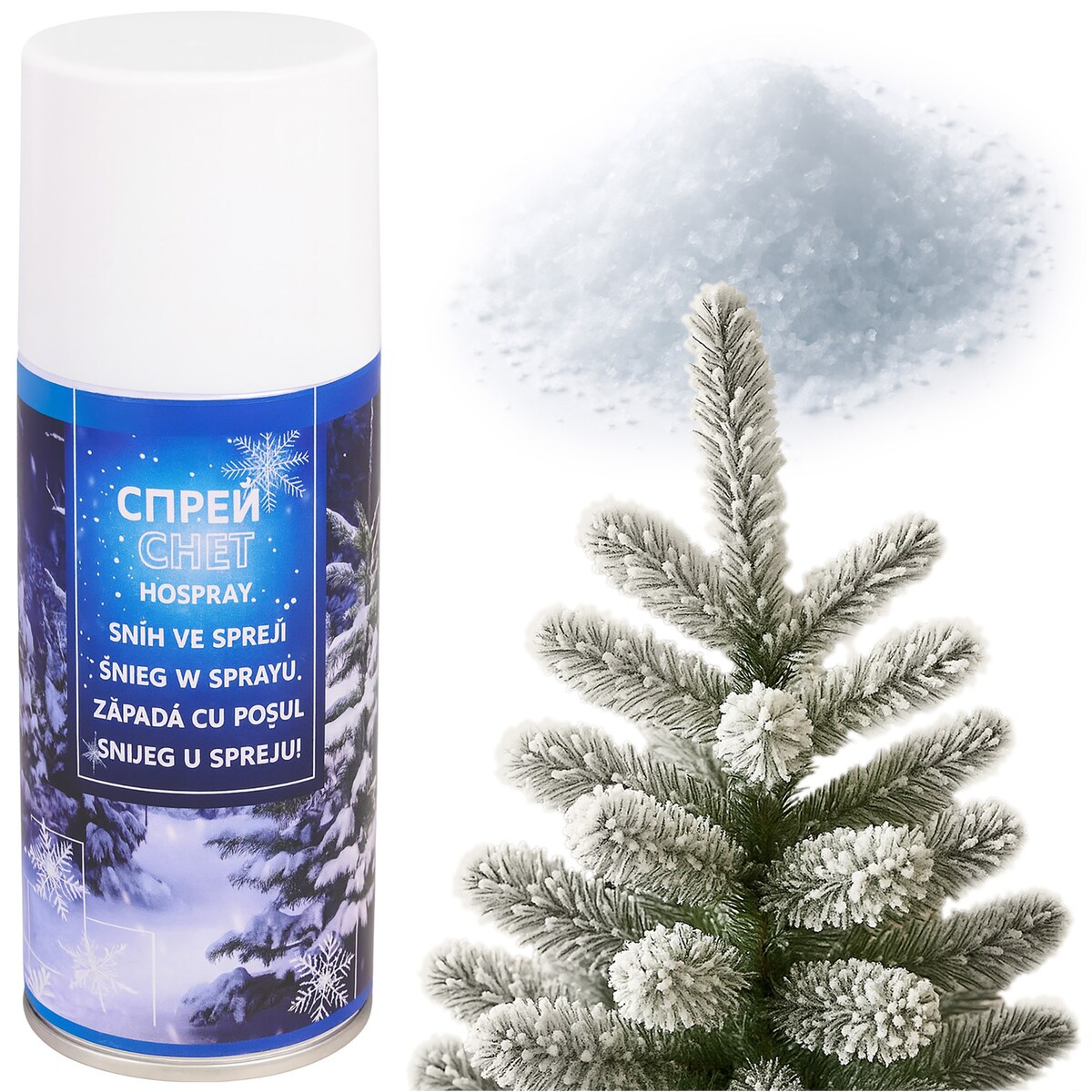 Sztuczny Śnieg W Sprayu Ozdoba Świąteczna Dekoracja Na Szyby Okna 150 ml