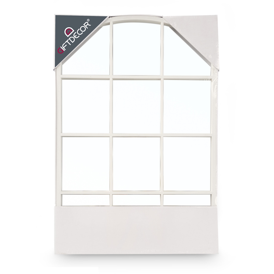 Lustro w okiennej ramie z łukiem, 76 × 52 cm