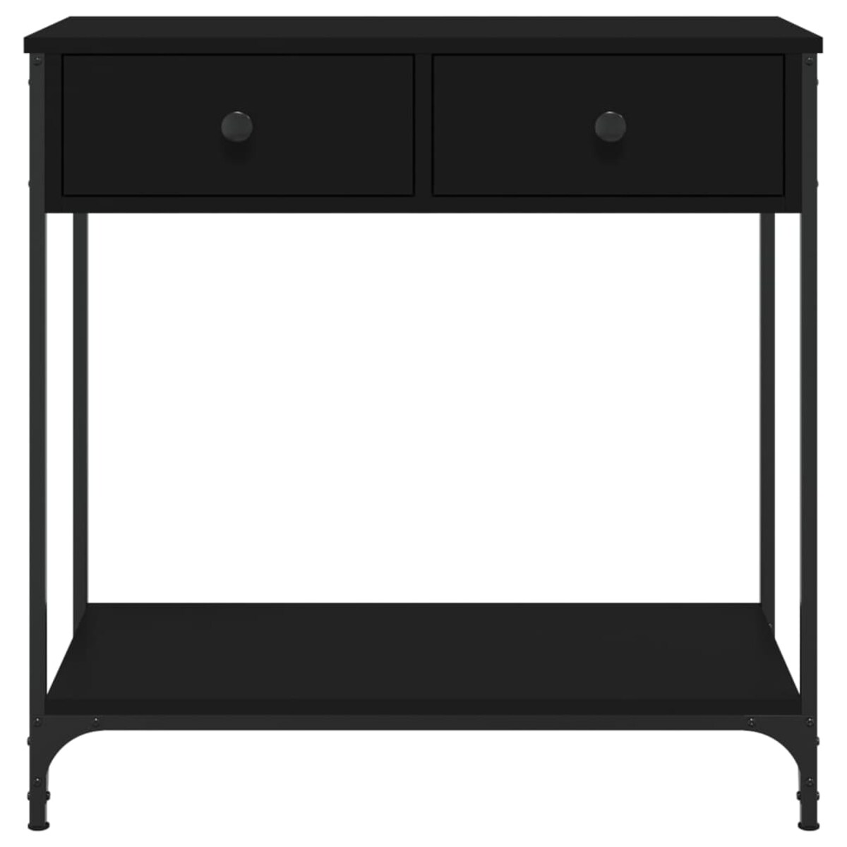 vidaXL Stolik konsolowy, czarny, 75x34,5x75 cm