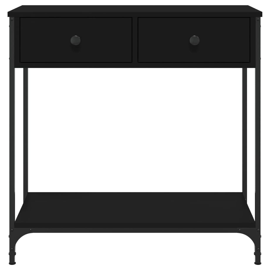 vidaXL Stolik konsolowy, czarny, 75x34,5x75 cm