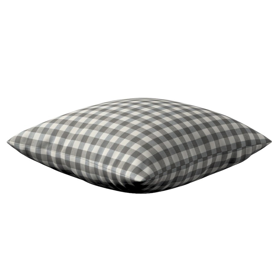Poszewka Kinga na poduszkę 60x60 szaro-biała kratka (1,5x1,5cm)