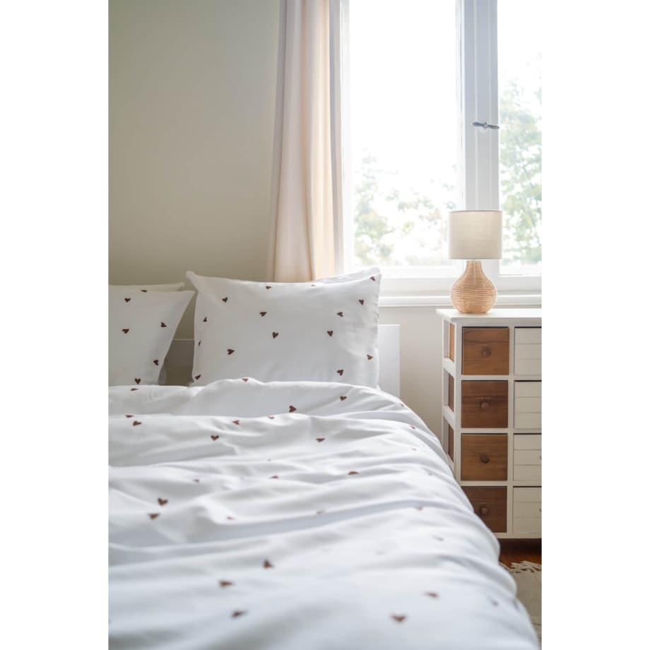 Poszewka Czekoladowe serduszka 40 x 40 cm