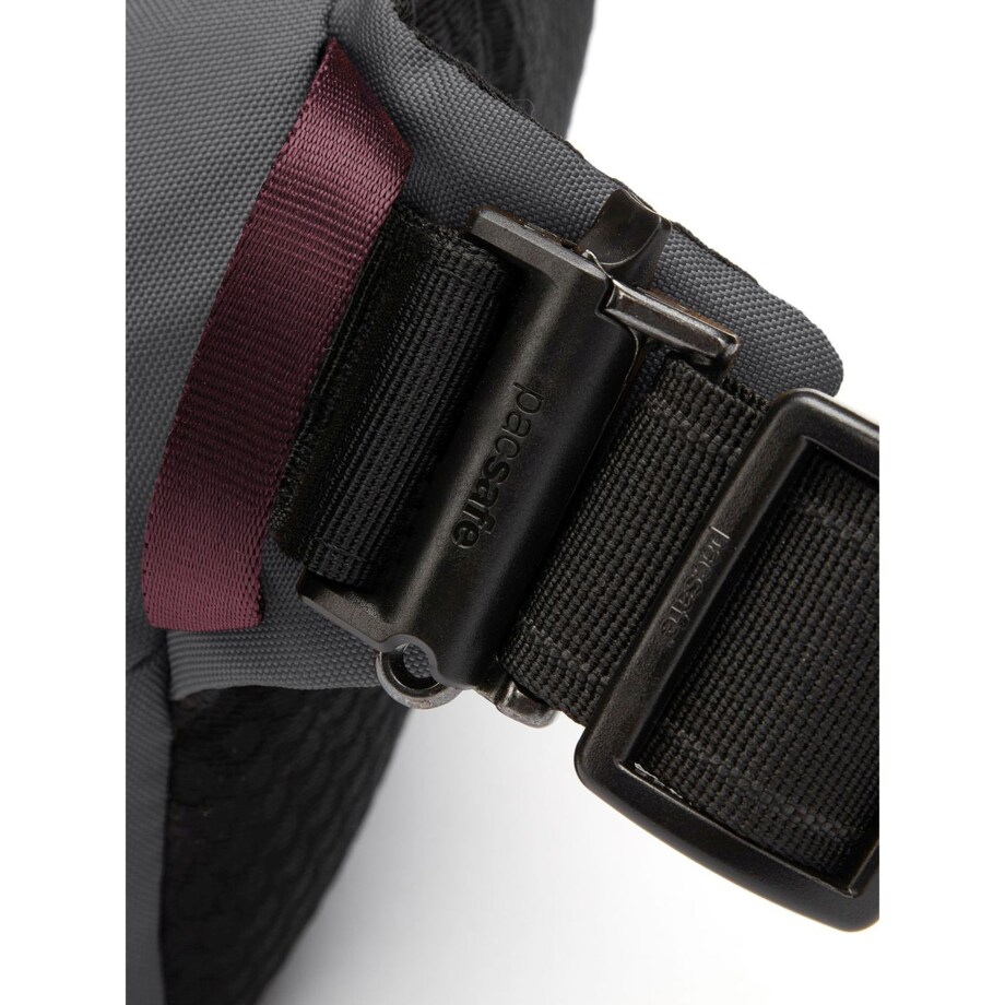 Saszetka nerka antykradzieżowa z recykling Pacsafe Vibe 100 - ciemnoszary