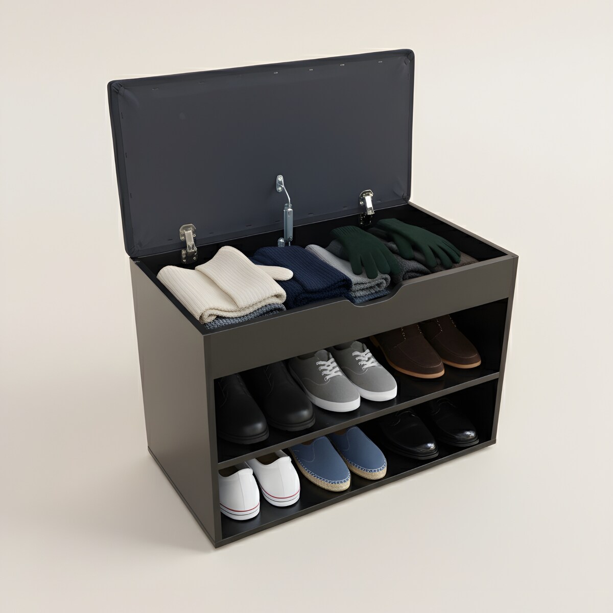 Szafka na buty z siedziskiem LEVA, 60 x 30 x 47 cm