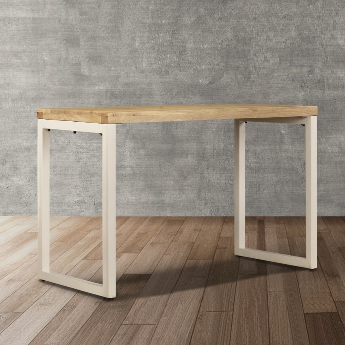 vidaXL Stół jadalniany, 115x55x76 cm, lite drewno mango i stal