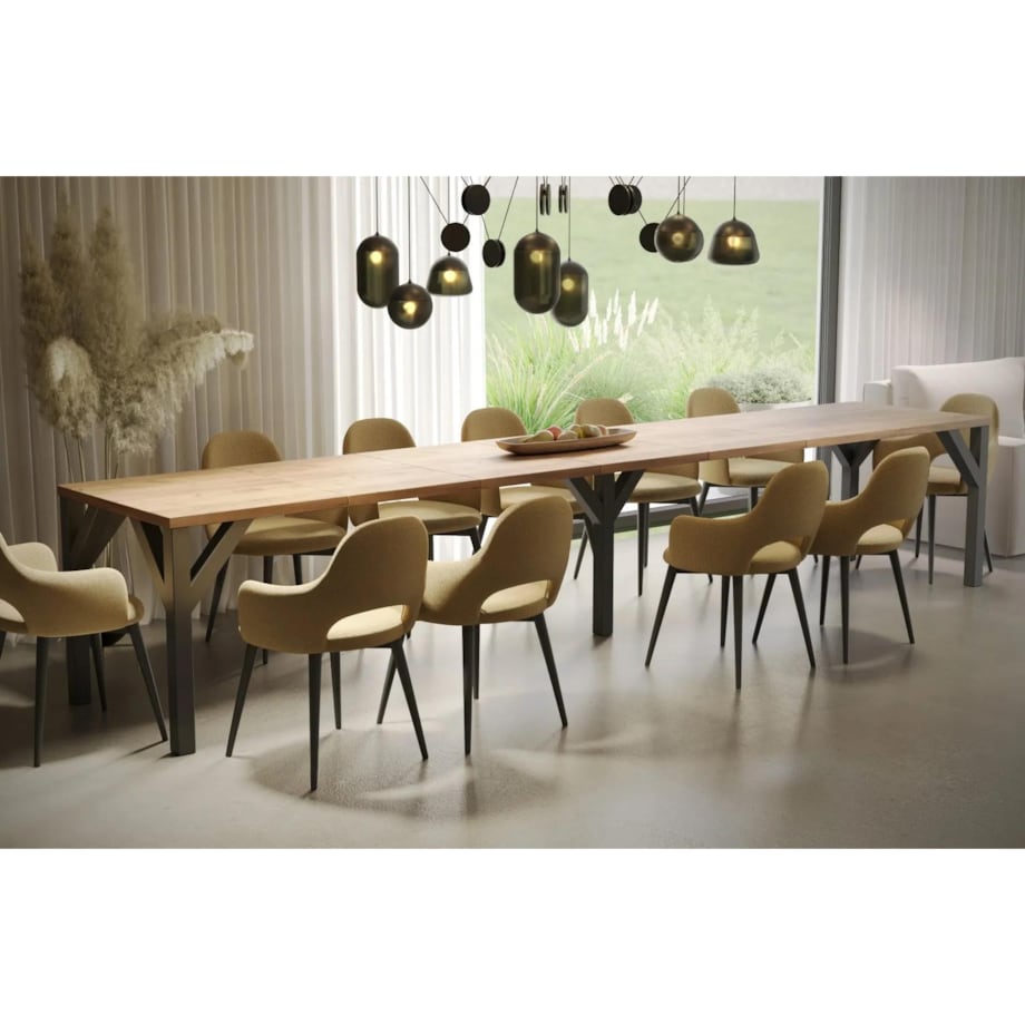 Stół rozkładany DUNAJ 130(240)x90 dąb złoty craft