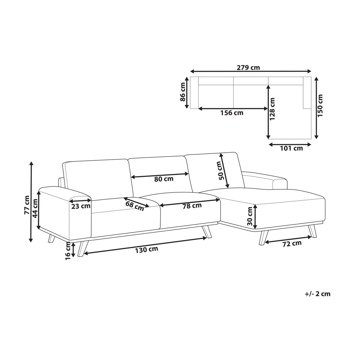 Narożnik lewostronny beżowy NORA