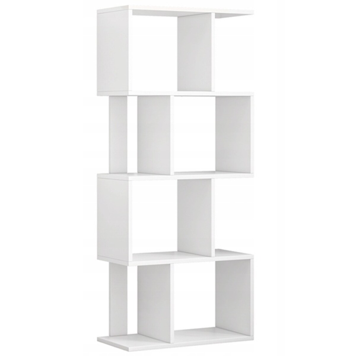 Regał otwarty stojący biały półka szafka biblioteczka nowoczesny loft 140cm