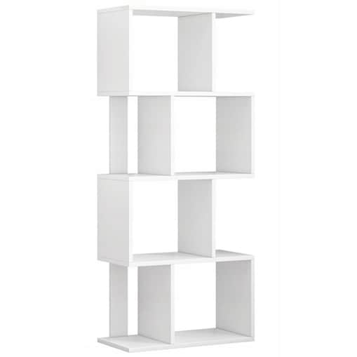 Regał otwarty stojący biały półka szafka biblioteczka nowoczesny loft 140cm