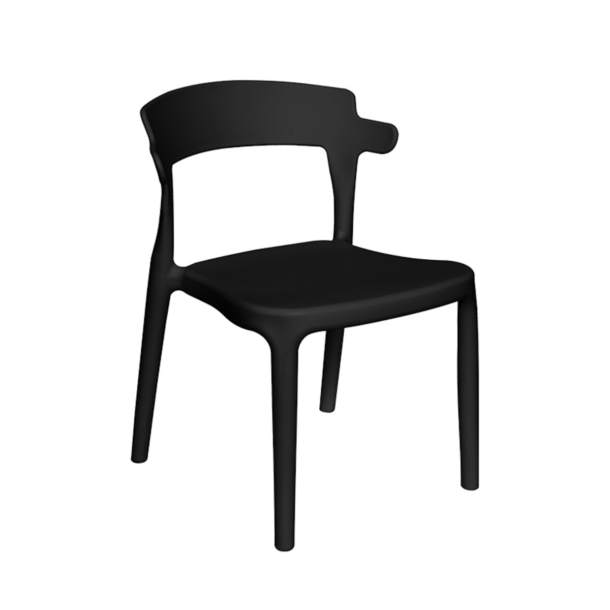Krzesełko dla dzieci plastikowe z oparciem dziecięce czarne