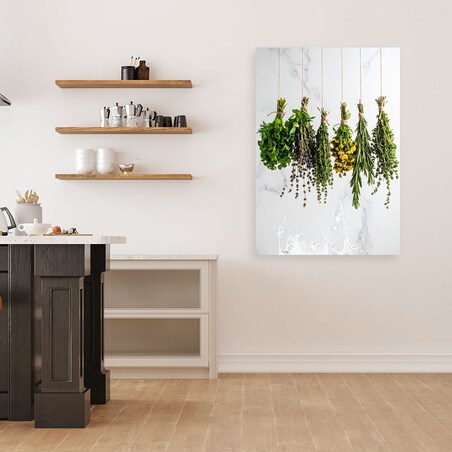 Obraz do kuchni jadalni baru, Zioła przyprawy rośliny 60x90