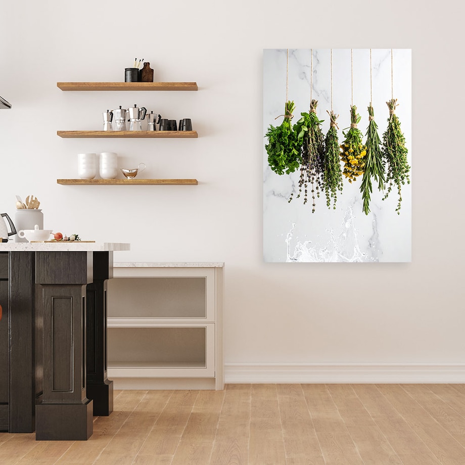 Obraz do kuchni jadalni baru, Zioła przyprawy rośliny 60x90
