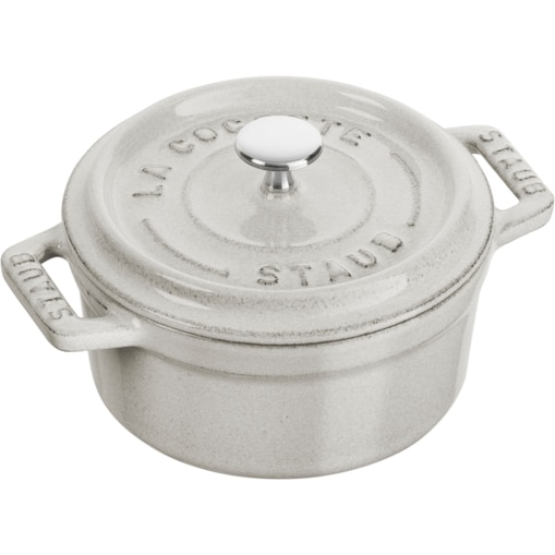 Mini garnek żeliwny okrągły Staub - 250 ml, Biała trufla