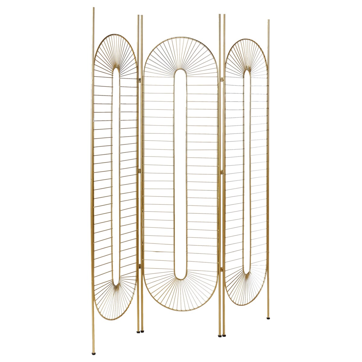 3-panelowy składany parawan pokojowy metalowy 135 x 170 cm złoty NOALE