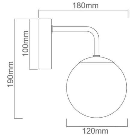 LAMPA ścienna Bao Parette Gold IP44 Orlicki Design loftowa OPRAWA szklana kula KINKIET do łazienki IP44 złoty biały