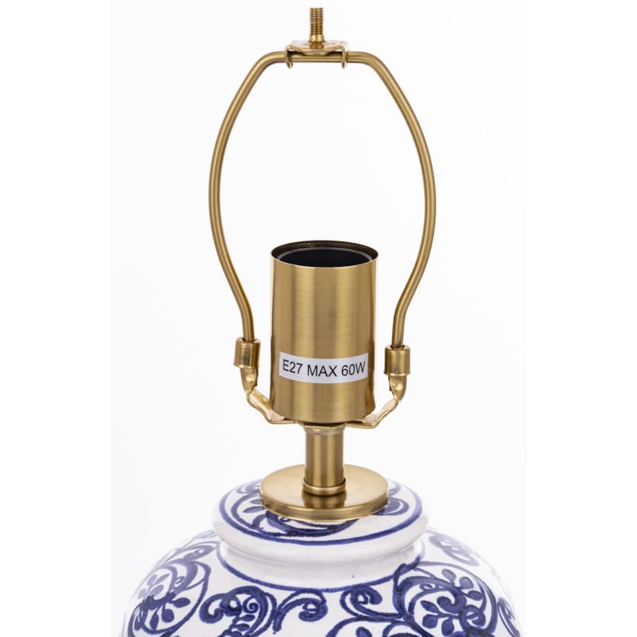 Lampa stołowa ceramiczna z abażurem Ø 26x41 cm DINAH