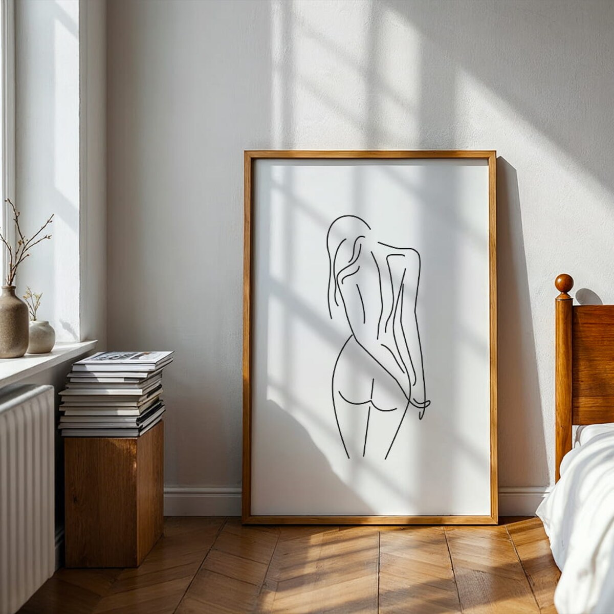 plakat line art female body 2 30x40 cm