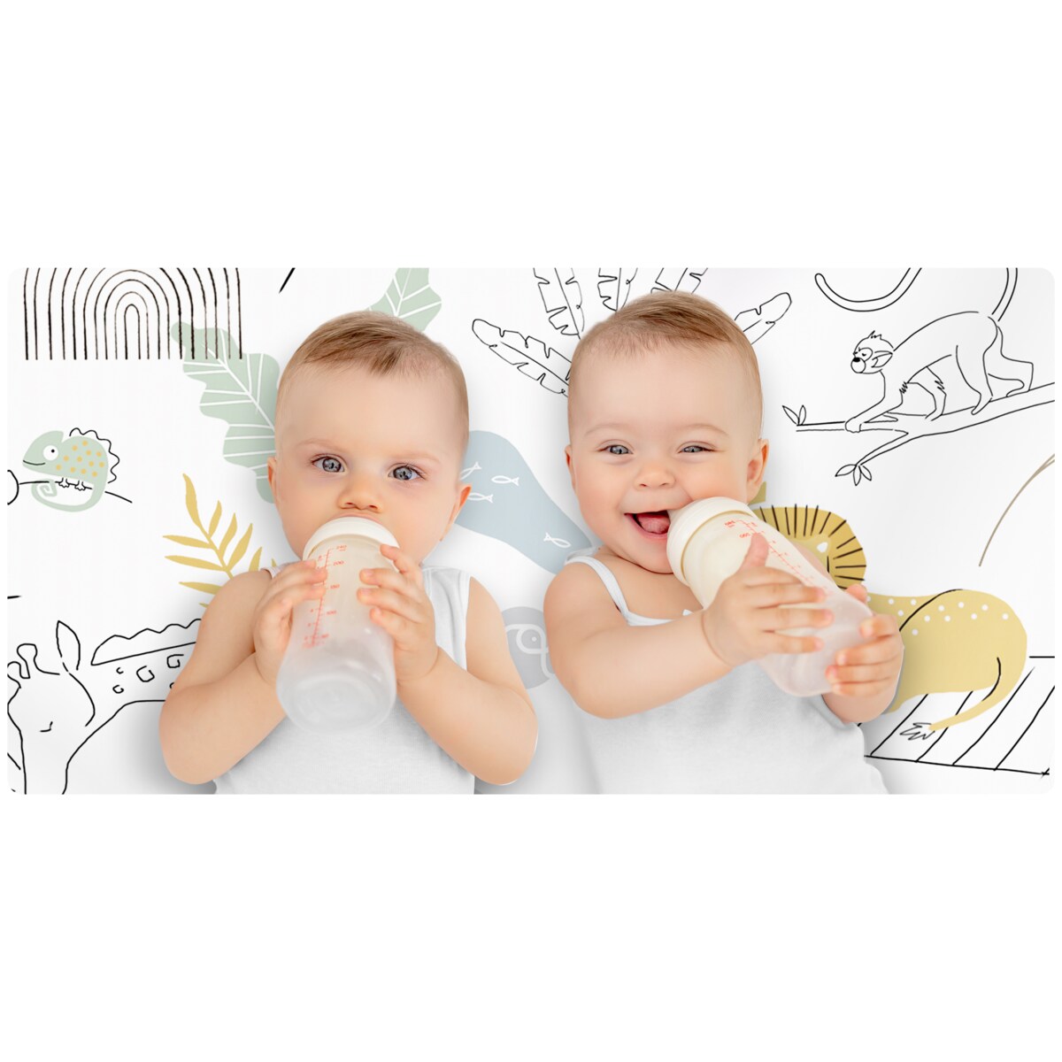 Mata edukacyjna interaktywna Lew dla niemowląt dwustronna składana XXL 5w1 Nukido