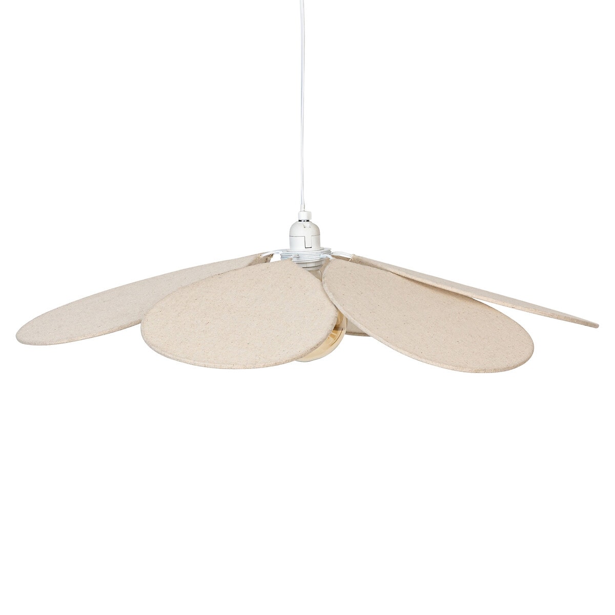 Lampa sufitowa NAYA, Ø 72 cm, kolor beżowy, len