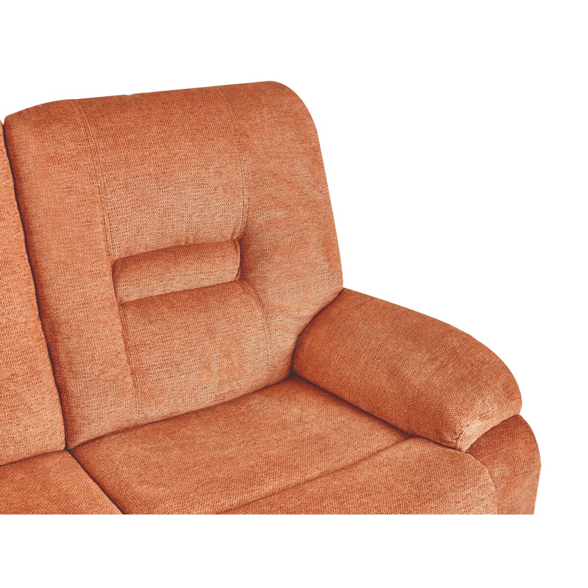 Sofa z manualną funkcją relaksu 2-osobowa pomarańczowa BERGEN