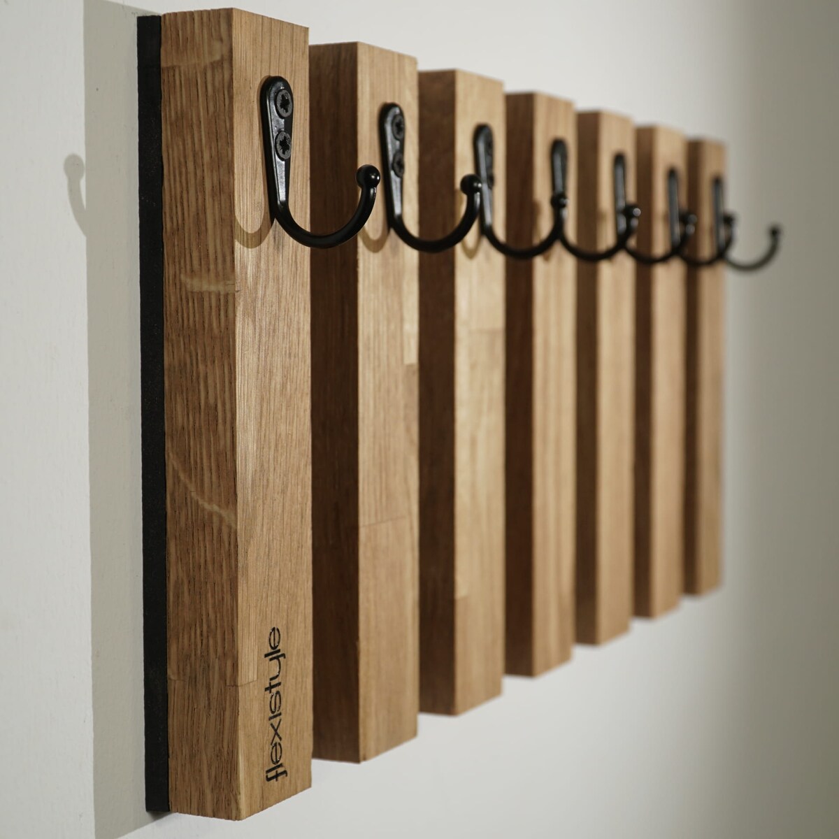 Drewniany wieszak na klucze Lamele 40cm