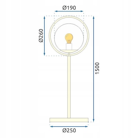 Lampa Stojąca Podłogowa Nowoczesna Złota Glamour