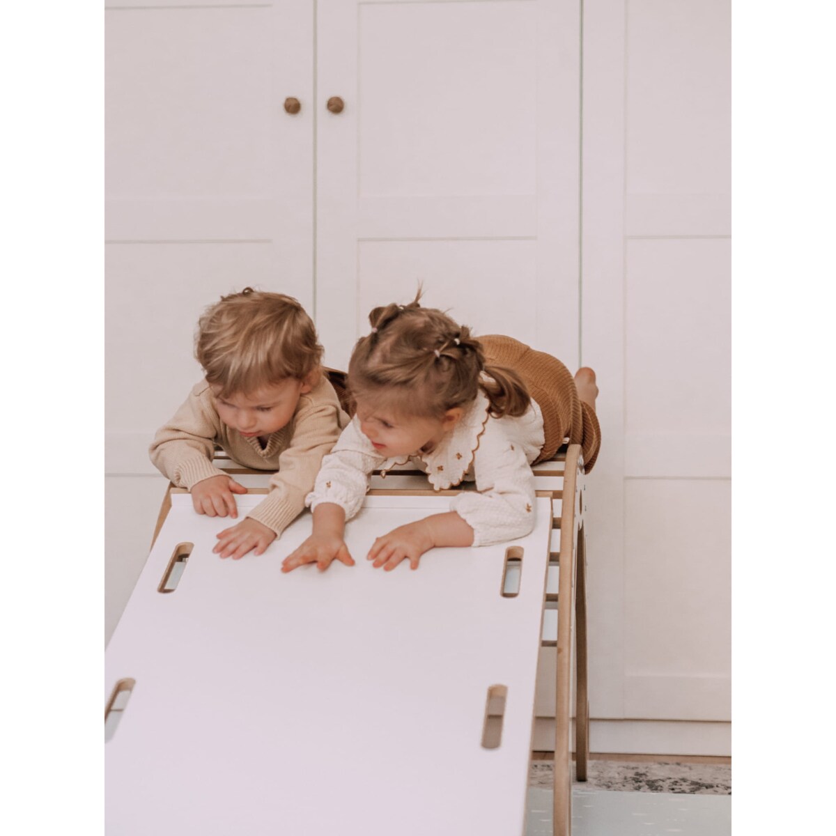 DUŻY bujak montessori z uchwytami + DUŻA zjeżdżalnia CHMURKI