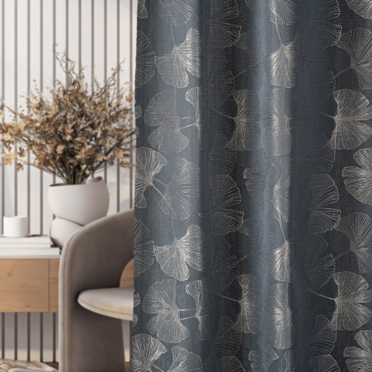 Zasłona gotowa na taśmie marszczącej 140x280cm antracite 1szt. 140x280 antracyt