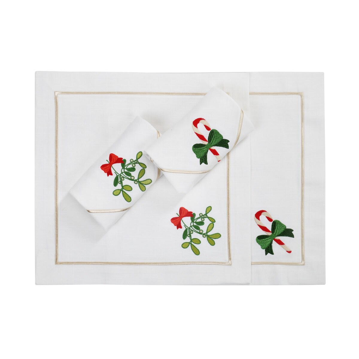 Serwetki Candy Cane Panama - 6 sztuk