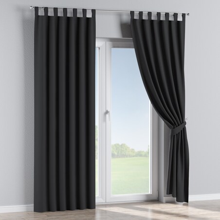 Zasłona na szelkach 1 szt. 130x260 czarny
